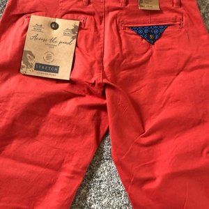 Across The Pond Men's Pants (36x30) Poppy Color